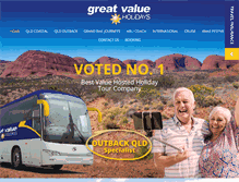 Tablet Screenshot of greatvalueholidays.com.au